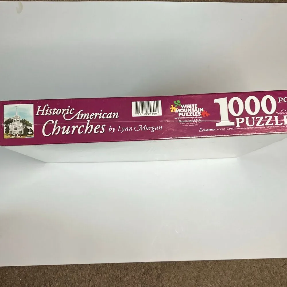 White Mountain Historic American Churches Jigsaw Puzzle 1000 Piece Brand New
